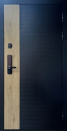 Утепленная дверь с шумоизоляцией современная отделка и электрозамок Утепленная дверь с шумоизоляцией современная отделка и электрозамок