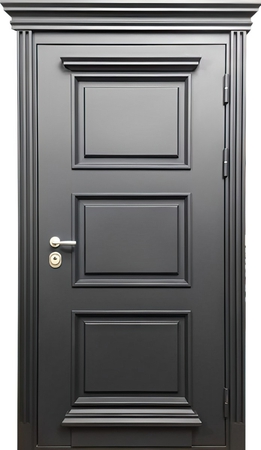 Однопольная дверь с карнизом МДФ цвет графит