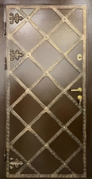 Однопольная термодверь с чеканным декором Однопольная термодверь с чеканным декором