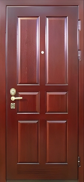 Однопольная глухая стальная дверь с отделкой МДФ с глазком Однопольная глухая стальная дверь с отделкой МДФ с глазком