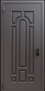 Входная термодверь с металлофиленкой и порошковым окрашиванием RAL 8019 (тип №13) Входная термодверь с металлофиленкой и порошковым окрашиванием RAL 8019 (тип №13)