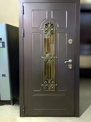 Порошковая дверь с ковкой