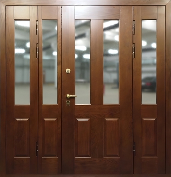 Входная группа МДФ шпон с терморазрывом и остеклением Входная группа МДФ шпон с терморазрывом и остеклением